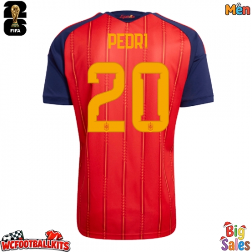 Spain Pedri Gonzalez #20 Replica Home Stadium Shirt World Cup 2026 Short Sleeve